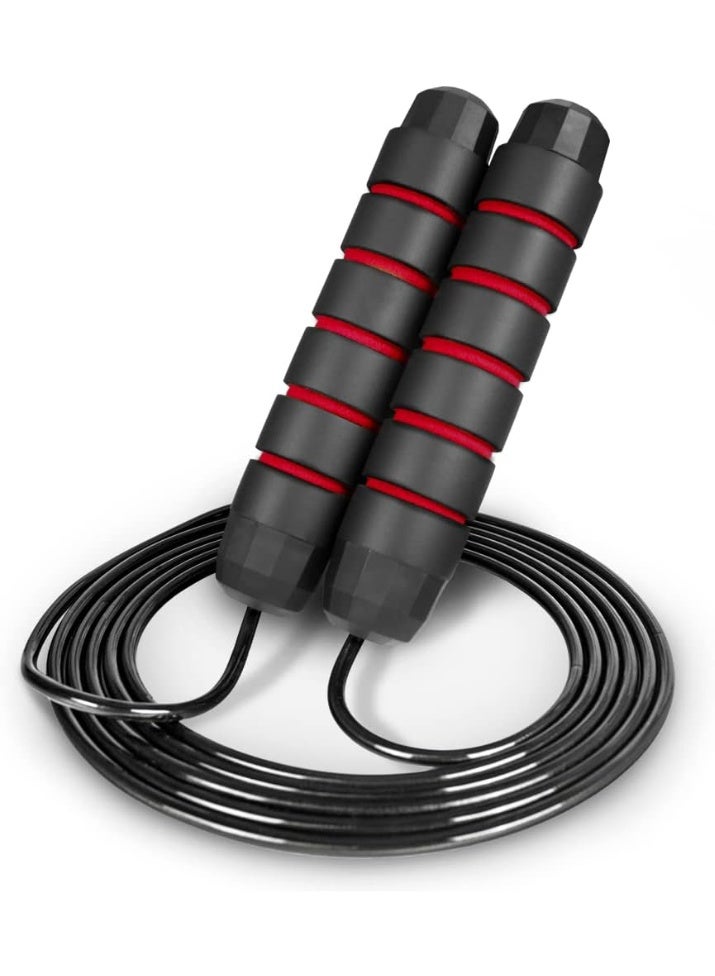 حبل عالي الجودة للتدريب الخالي من التشابك "مقابض ذكية من الفوم مع محمل كروي - مثالي للتدريب السريع والتحمل حبل نط متعدد الالوان - Image 1